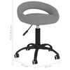 vidaXL Eetkamerstoelen draaibaar 2 st fluweel lichtgrijs