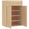 vidaXL Schoenenkast 60x35x84 cm bewerkt hout sonoma eikenkleurig