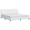 vidaXL Bedframe met LED zonder matras "Hvar" wit 200x200 cm