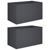 vidaXL Plantenbak 2 st Antraciet 80 x 50 x 50 cm Koudgewalst staal