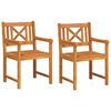 vidaXL Tuinstoelen 2 st Naturel Massief Acaciahout