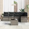 vidaXL Tuin Sofa Set met kussen 6 pcs poly rattan
