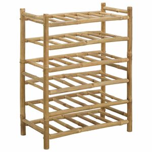 vidaXL Wijnrek Naturel 57 x 29,5 x 72 cm Bamboe