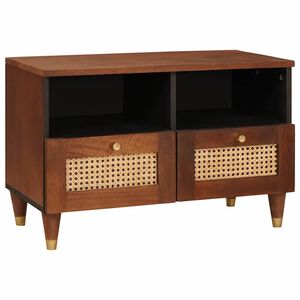 vidaXL TV-kast met lade Bruin 70 x 33,5 x 46 cm Massief Mango Hout