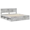 vidaXL Bedframe met hoofdeinde Beton 180 x 200 cm Bewerkt hout