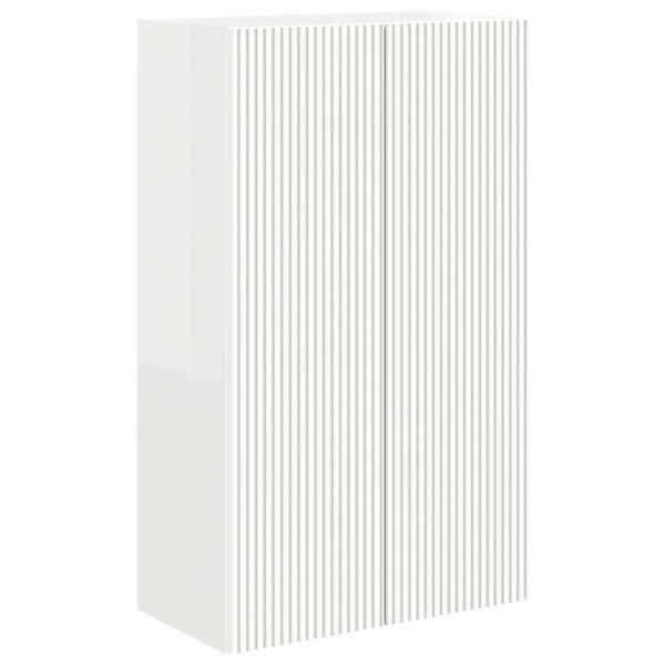 vidaXL TV-wandkast Hoogglans wit 59,5 x 31 x 100 cm Bewerkt hout