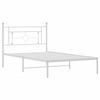 vidaXL Bedframe met hoofdbord metaal wit 107x203 cm