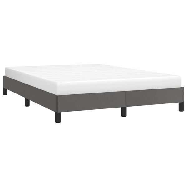 vidaXL Bedframe kunstleer grijs 140x190 cm