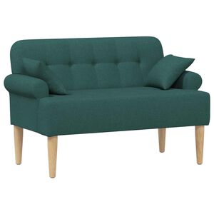 vidaXL Loungebank met knopencomfort Donkergroen 120 x 65 x 79 cm Stof