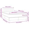 vidaXL Boxspring met matras en LED stof taupe 120x190 cm