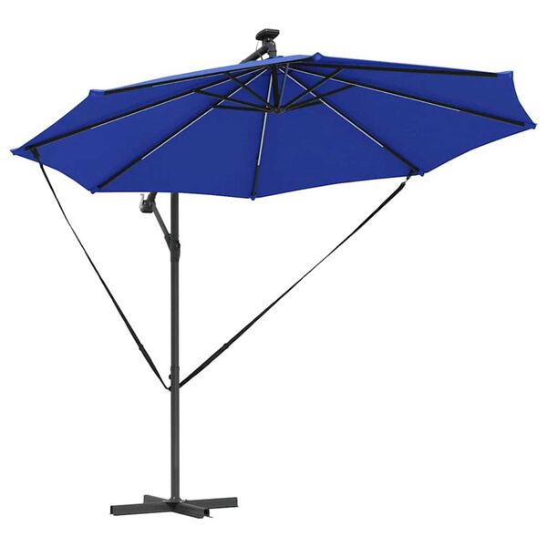 vidaXL Parasol Azurblauw 294 x 294 x 248 cm Polyester en Aluminium