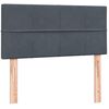 vidaXL Boxspring met matras fluweel donkergrijs 100x220 cm