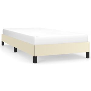 vidaXL Bedframe kunstleer cr&egrave;mekleurig 100x200 cm