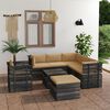 vidaXL 8-delige Loungeset met kussens pallet massief grenenhout