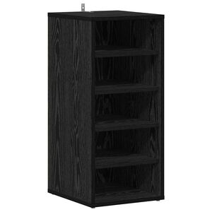 vidaXL Schoenenkast 32 x 35 x 70 cm Bewerkt hout Zwart eiken