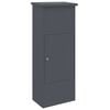 vidaXL Pakket inwerp box met slot Antraciet 44,5 x 29 x 110,5 cm Staal