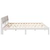 vidaXL Bedframe met hoofdeinde Wit 200 x 200 cm Massief grenenhout