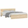 vidaXL Bedframe met hoofdeinde Sonoma 152 x 203 cm Bewerkt hout