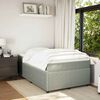 vidaXL Boxspring met matras fluweel lichtgrijs 120x200 cm