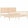 vidaXL Bedframe met hoofdbord massief hout