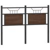 vidaXL Vervangend hoofdbord 120 cm bewerkt hout en staal bruin eikenkleurig