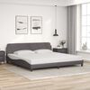 vidaXL Bedframe "Dover" kunstleer grijs 200x200 cm