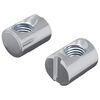 vidaXL Barrel Moer 2 st zilver M6 x 13 mm IJzer