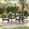 vidaXL Tuin Eetset 5 pcs Zwart poly rattan
