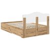 vidaXL Bedframe met hoofdeinde Artisan Eiken 120 x 190 cm Bewerkt hout
