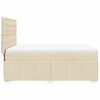 vidaXL Boxspring met matras stof cr&egrave;mekleurig 140x190 cm