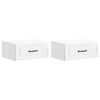 vidaXL Wandbeugel Bedkast 2 pcs Hoogglans Wit 49 x 34,5 x 20 cm