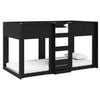 vidaXL Bunk Bed voor Kinderen Zwart Eiken 100 x 200 cm Bewerkt hout