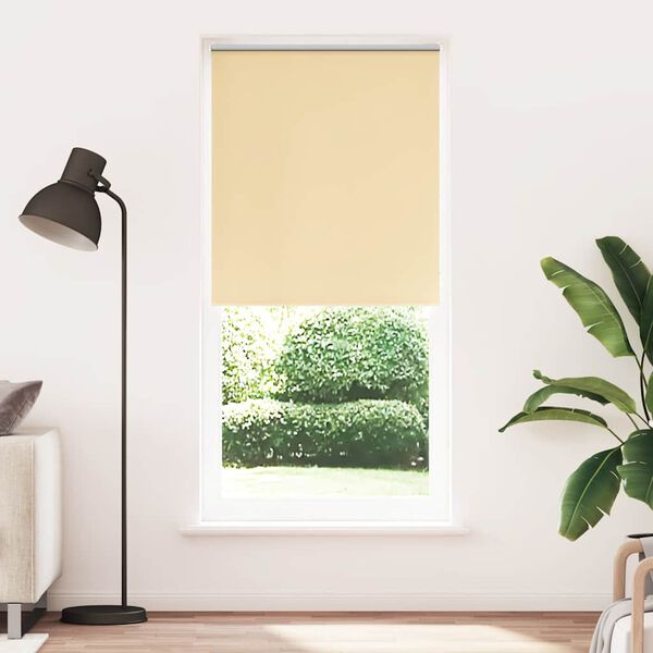 vidaXL Rolgordijn verduisterend 124,4 x 230 cm stofbreedte 120 cm beige