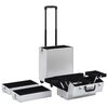 vidaXL Make-up trolley aluminium zilverkleurig