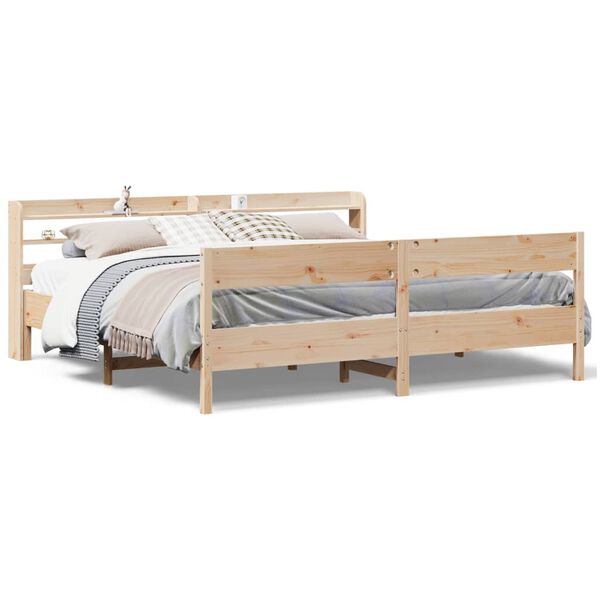 vidaXL Bedframe zonder matras massief grenenhout 200x200 cm