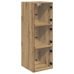 vidaXL Wandkast Artisan Eiken 35 x 37 x 102 cm Bewerkt hout