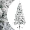 vidaXL Kunstkerstboom 120 cm PVC en staal Groen en Wit
