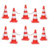 vidaXL Kegelset met ketting 10 m rood en wit