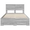 vidaXL Bedframe met hoofdeinde Grijs Sonoma 120 x 190 cm Bewerkt hout