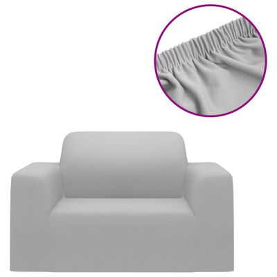 Op de kop van vacuüm effectief vidaXL Stretch meubelhoes voor bank grijs polyester jersey kopen? |  vidaXL.nl