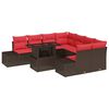 vidaXL Tuin Sofa Set 9 st Bruin poly rattan