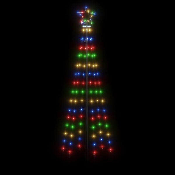 vidaXL Kerstboom met grondpin 108 LED's meerkleurig 180 cm