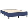 vidaXL Boxspring met matras en LED stof blauw 140x200 cm