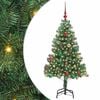 vidaXL Kerstboom met 150 LED met standaard Groen 150 cm PVC