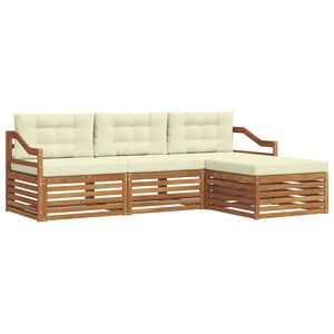 vidaXL Buiten bankenset Natuurlijk en Cr&egrave;me 245,5 x 162,5 x 73 cm