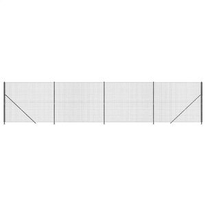 vidaXL Draadgaashek met flens 1,4x10 m antracietkleurig