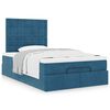 vidaXL Ottoman bed met matrassen 120x190cm fluweel donkerblauw