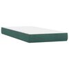 vidaXL Boxspring met matras en LED fluweel donkergroen 200x210 cm