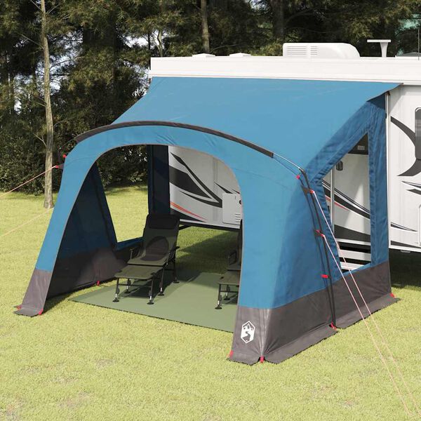 vidaXL Caravan Tent met dak met opslag Blauw 410 x 275 x 245 cm