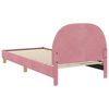 vidaXL Bedframe voor kinderen met hoofdbord Roze 90 x 190 cm Fluweel